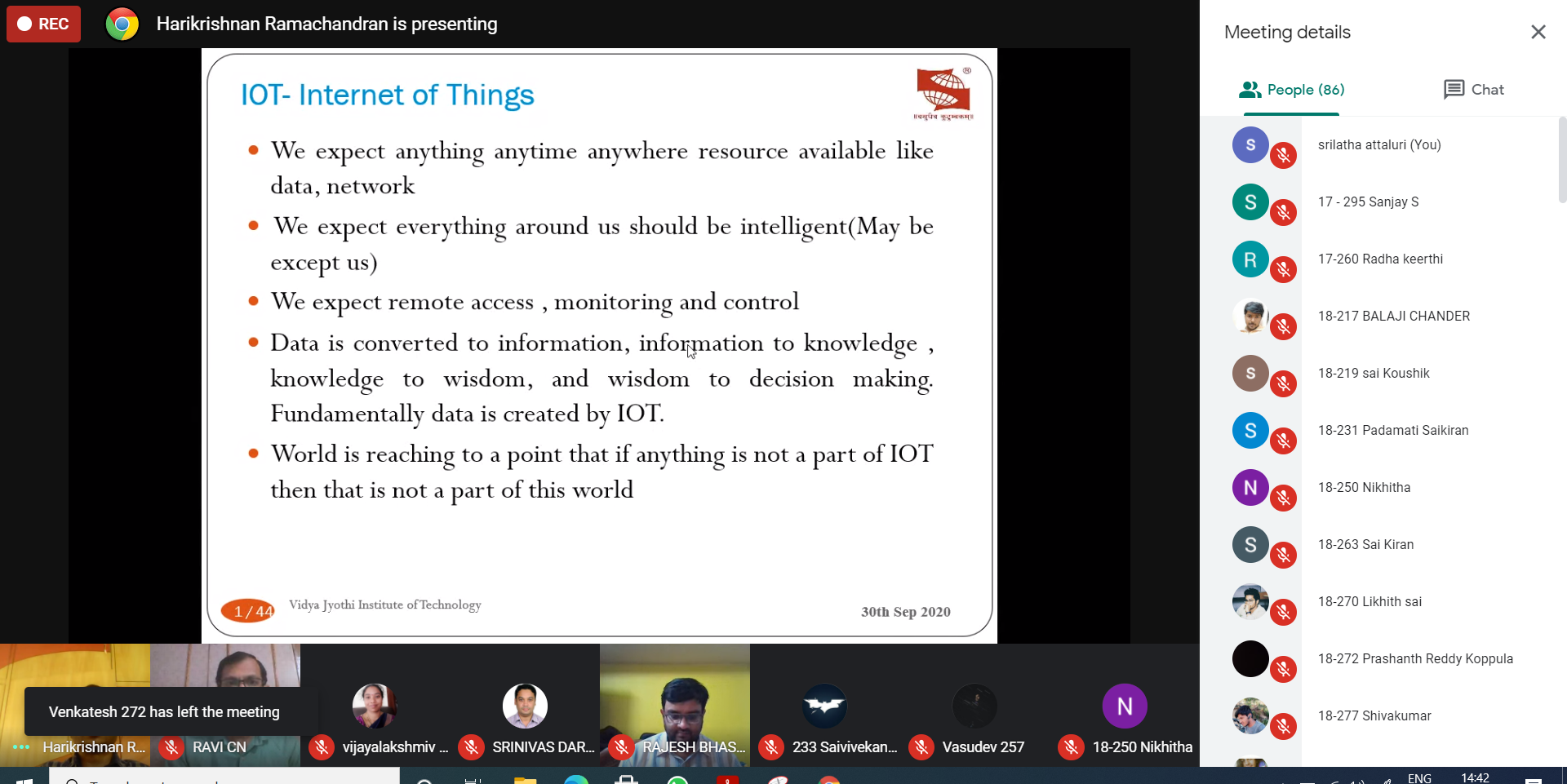 Webinar on Applications of IoT in Electrical Engineering - VJIT